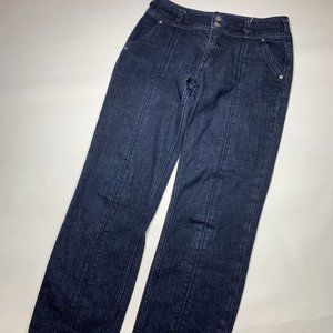 Pilcro And Letterpress Seamed High-Rise Straight Jeans; Womens 29